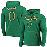 Boston Celtics 0 Jayson Tatum Nike 2019-20 City Edition Name & Number Team Pullover Hoodie Kelly Green,baseball caps,new era cap wholesale,wholesale hats